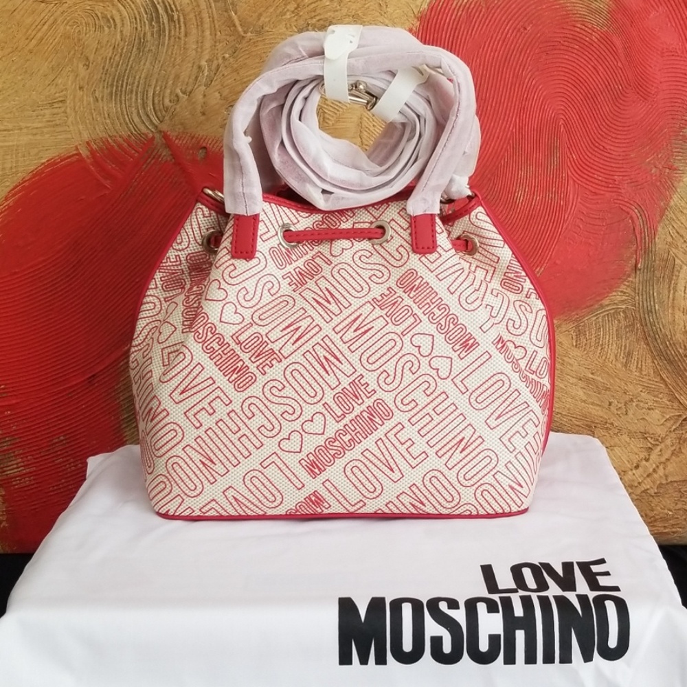 ❤LOVE MOSCHINO LOGO SATCHEL - Picture 2 of 8